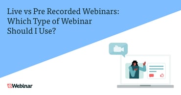 A graphic of a screen with a pre-recorded webinar