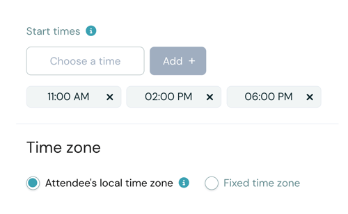 schedule - time zone