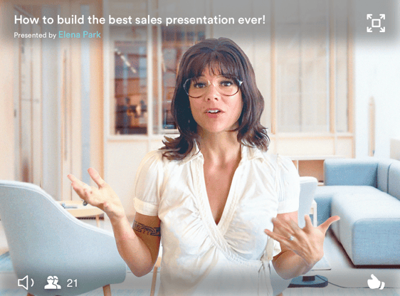 An example of a webinar host as seen on eWebinar’s platform