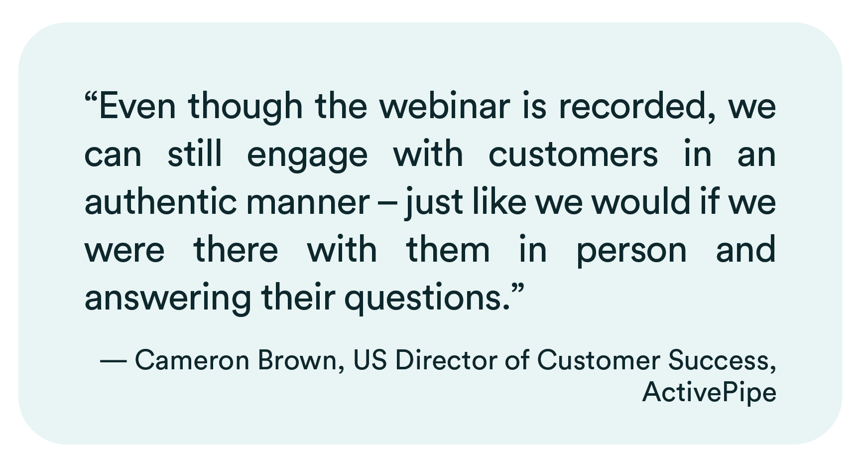 Cameron Brown quote
