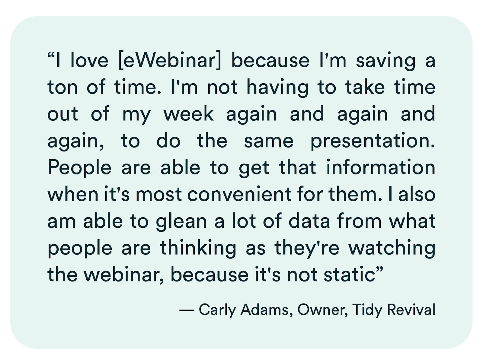 Carly Adams testimonial