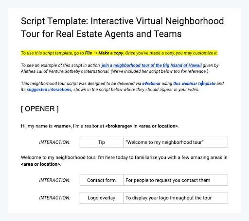 Script Template