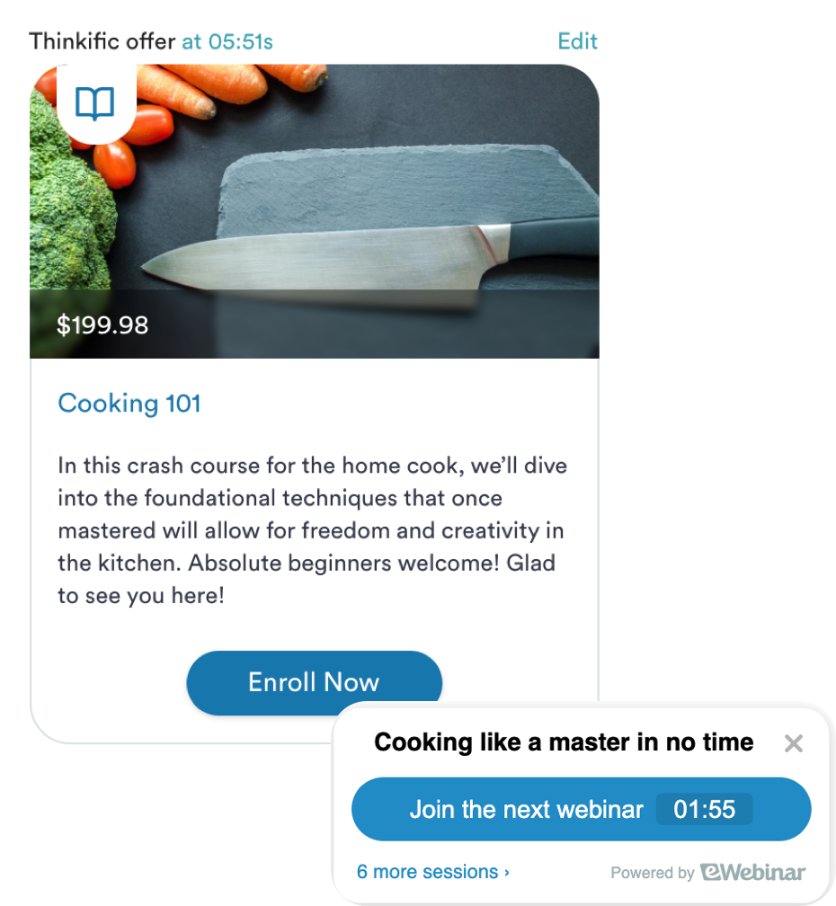 Thinkific card and widget