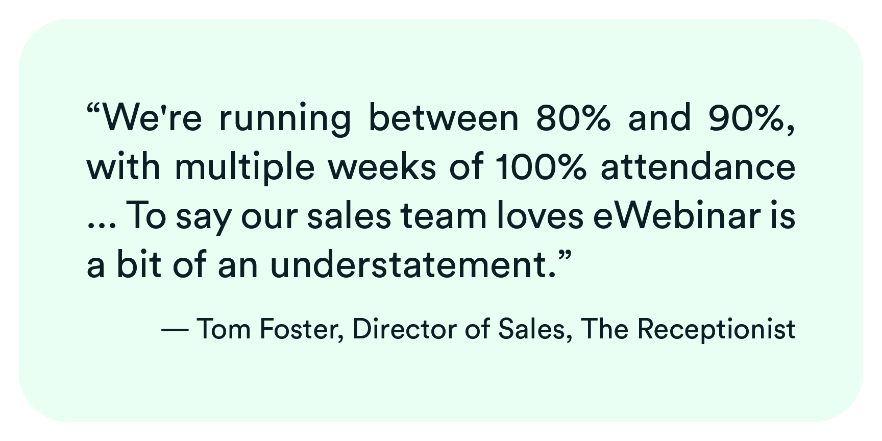Tom Foster eWebinar testimonial