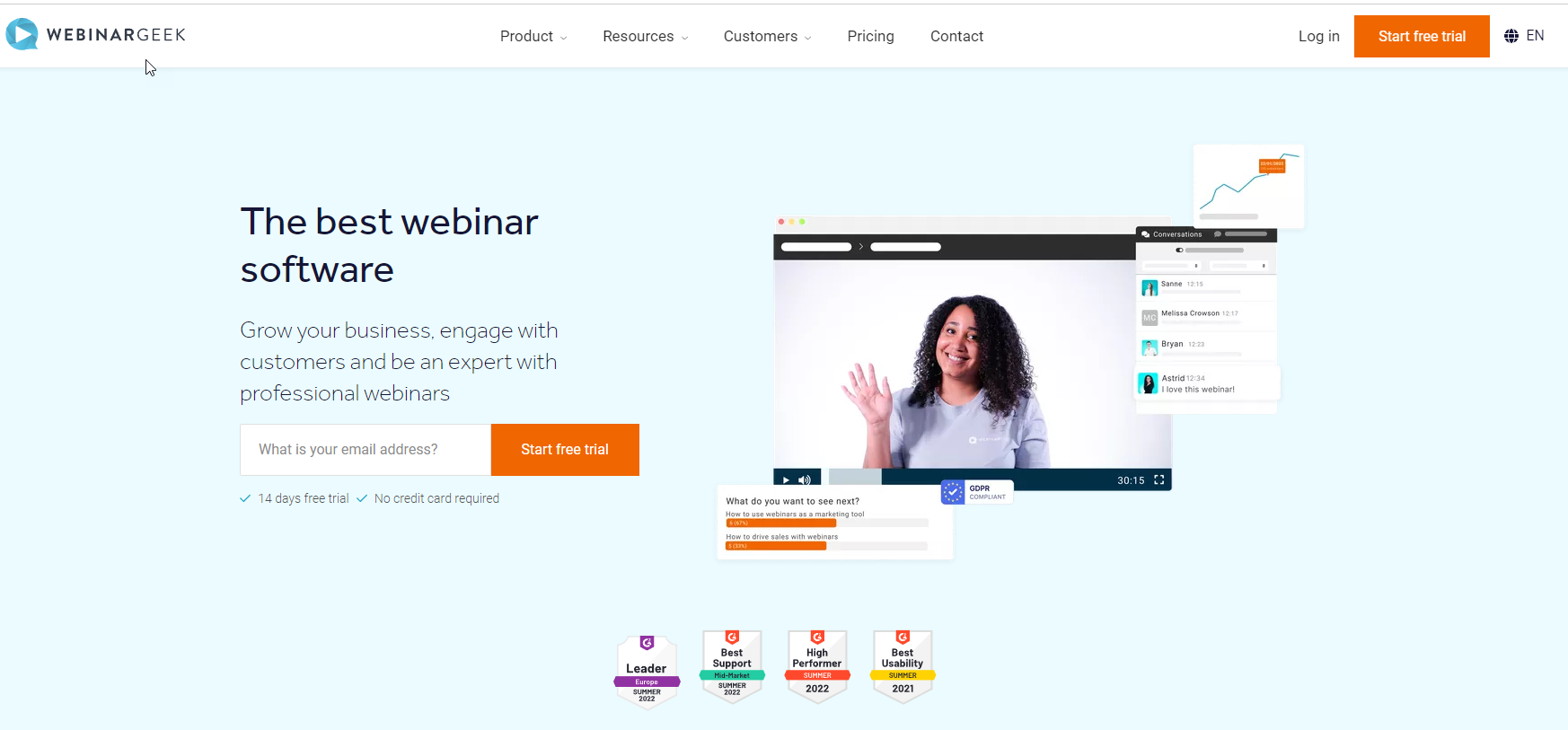 WebinarGeek Home Page