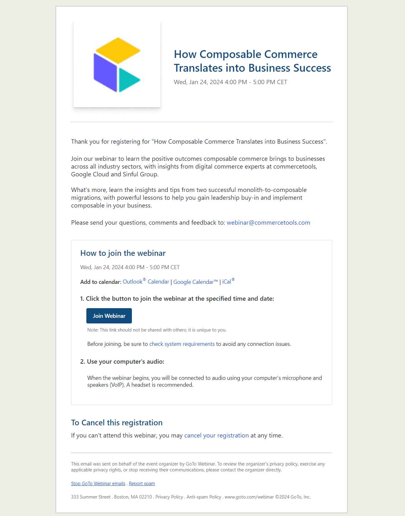 commercetools-webinar-confirmation-email