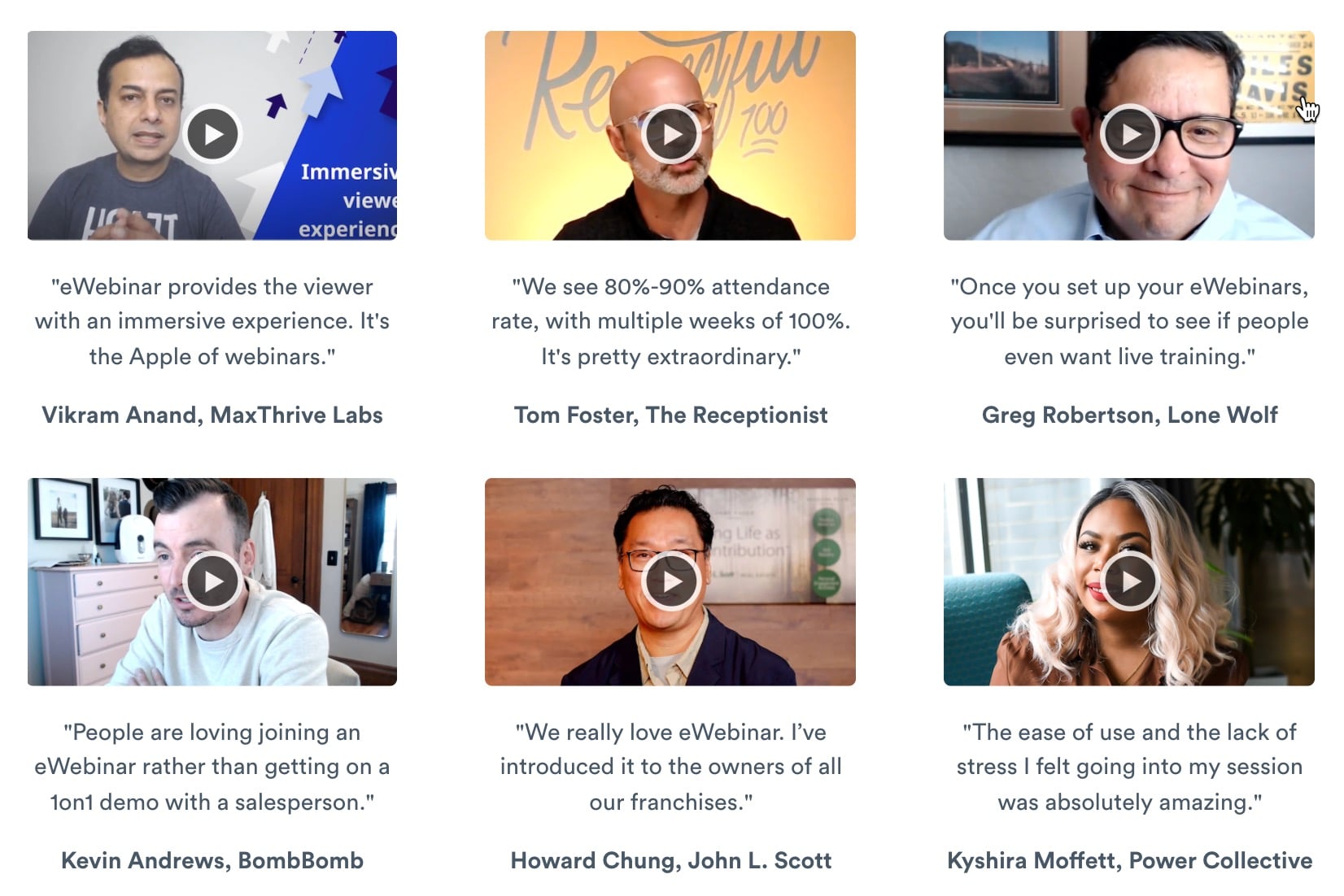 ewebinar customer video testimonials