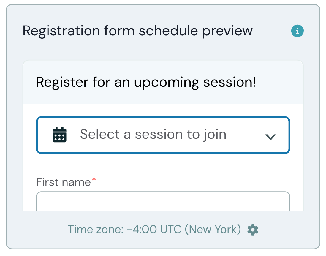 eWebinar registration form previewer