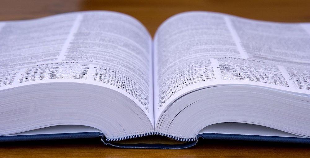 Large open book