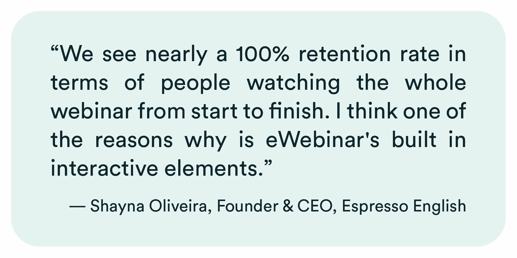 Shayna Oliveira testimonial