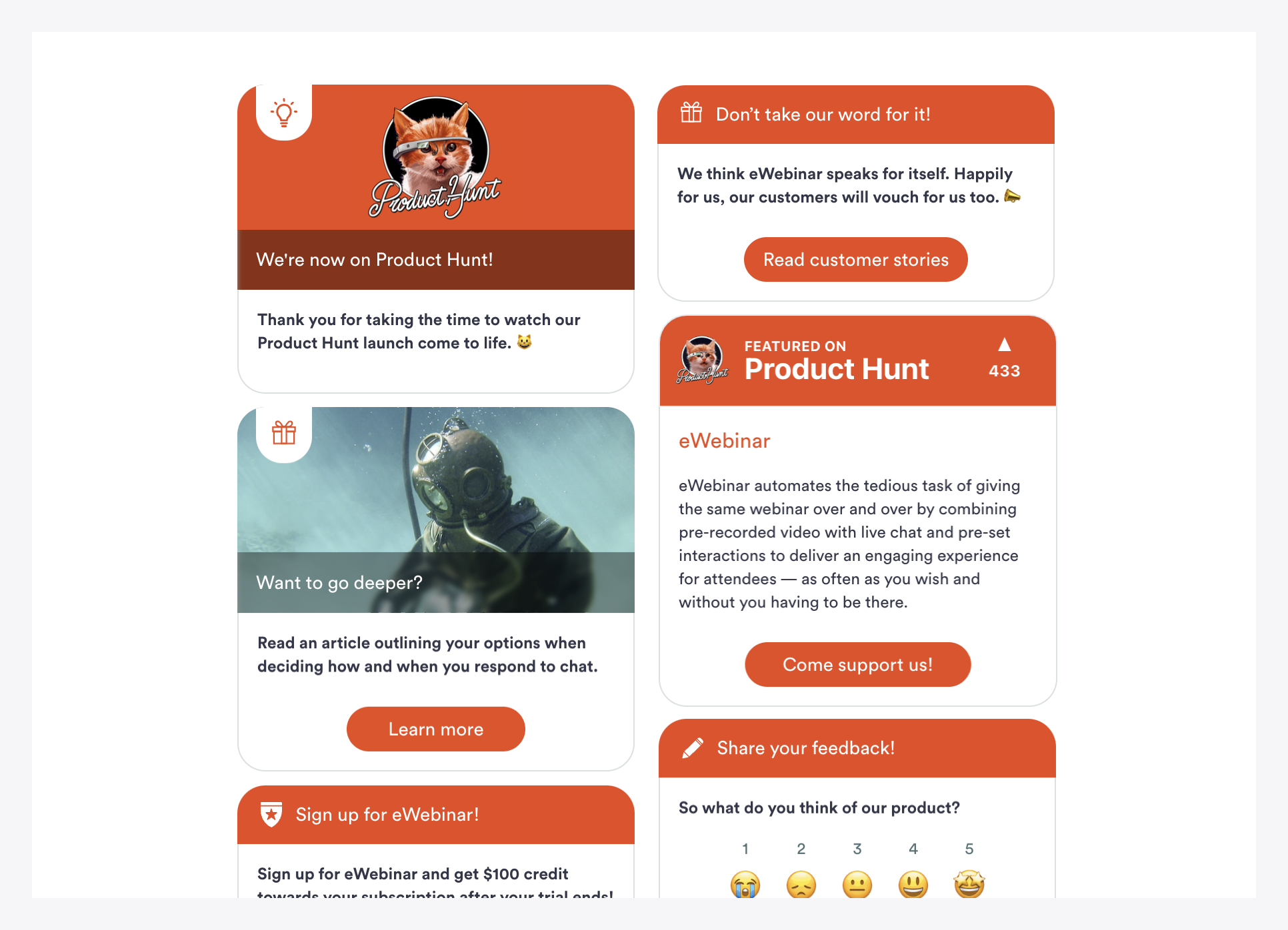 Product Hunt interactions